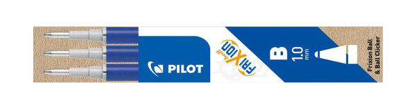 PILOT Tintenrollermine FriXion BLS-FR10 - 0,5 mm, blau, 3er Pack, BLSRF10-L-S3-E