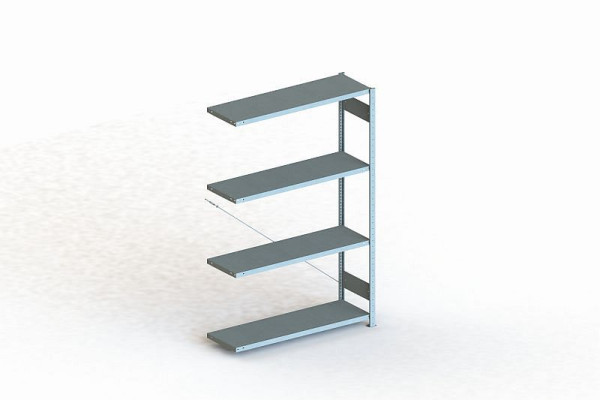 Meta Steckregal Meta CLIP 150 S3 Anbaufeld, Höhe: 2000mm, Länge: 1300mm, Tiefe: 400mm, Bodenanzahl: 4, verzinkt, 9900004460