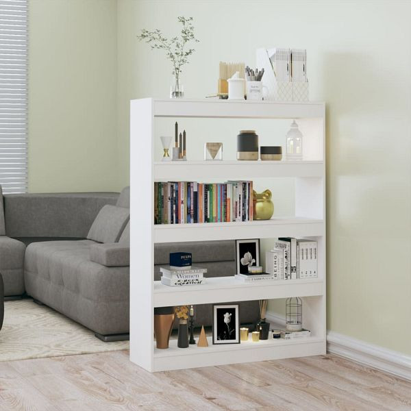 vidaXL Bücherregal/Raumteiler Weiß 100x30x135 cm, 811754