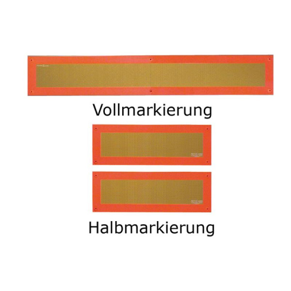 Stein HGS Heckmarkierungen nach ECE 70, Viertelmarkierung starr, 197 x 283 mm / Hart-Alu 1 mm / 4 Stück, 14114