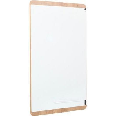 Rocada Whiteboard Natural, magnethaftend, Hoch/Quer, Ablageschale, Stahl auf Melaminholz, Breite 750 x Höhe 1150 mm, NAT6420