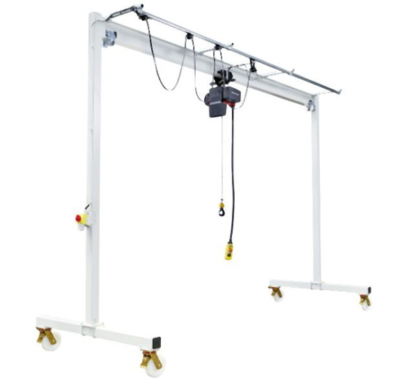 Vetter 500kg, 6,0m, Fahrbarer Portalkran PA + Elektrokettenzug mit Handschiebefahrwerk, PA5-6,0-SiXX4F-HF