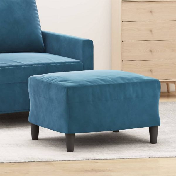 vidaXL Fußhocker Blau 60x50x41 cm Abmessung Samt, 349302