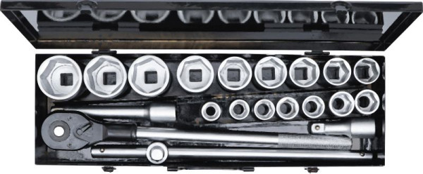 BGS Steckschlüssel-Satz, Antrieb 20 mm (3/4"), SW 19 - 50 mm, 20-teilig, 15113