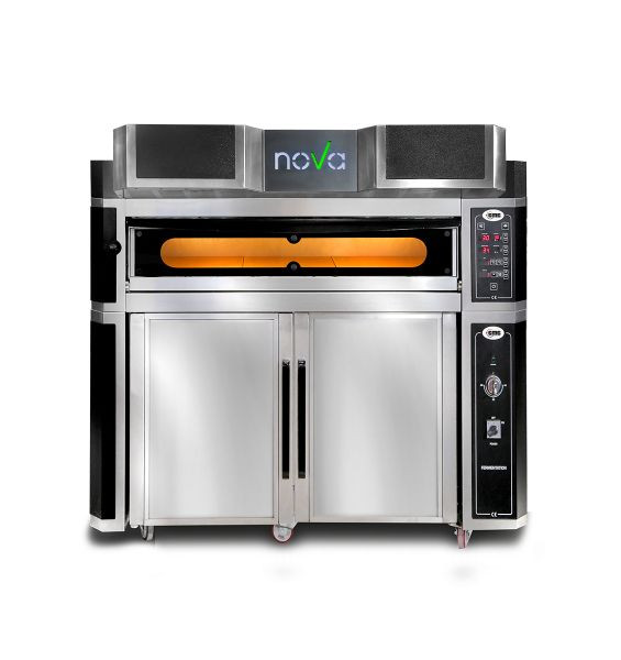 GMG Pizzaofen Nova inklusive Haube & Gärschrank - Innenisolierung aus Steinwolle & Vollschamottstein, 1x 8,0 kW 400V, PFN - 10570 - 1M