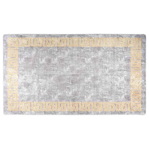 vidaXL Teppich Waschbar Grau 190x300 cm Rutschfest, 337938