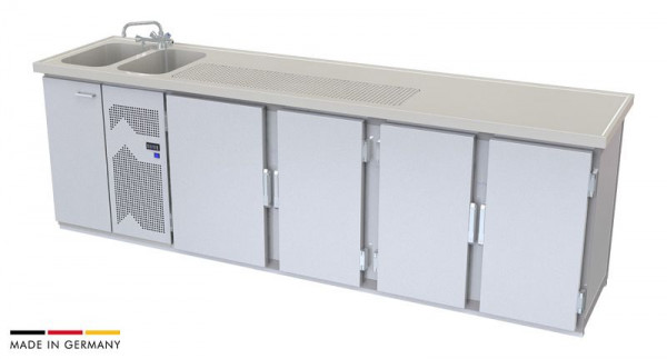 hefa Theke Novis 29V/2L-TTTT, Abmaße: 950 x 2.900 x 650/700 mm, Novis 29V/2L-TTTT