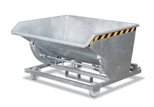 RR Industrietechnik Beistell-Kippbehälter aus Stahl, 750 Liter Volumen, verzinkt, 145033