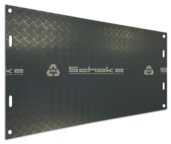 Schake Bodenschutzmatte 2400x1200x15mm, Inkl. 4 x Handgriffen und 4 x Ecklöchern, aus recyceltem Kunststoff, 33902L-3010