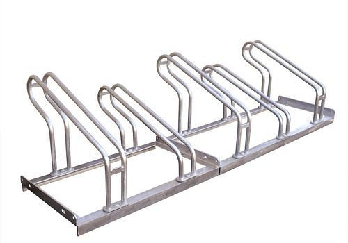 Moravia Fahrradständer für 5 Fahrräder, Tiefe 550 mm, mit Bügeln aus Rundrohr, 271684