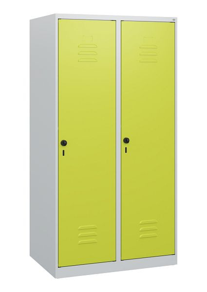 C+P Umkleidespind Classic PLUS, 2 Abteile, 1530x800x500mm, 7035/0024, Drehriegel, 0800005-22 S10023