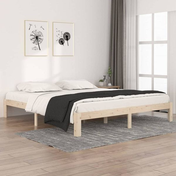 vidaXL Massivholzbett 180x200 cm, 810380