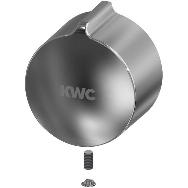 KWC Griffdruckkappe für F5S-Mix Selbstschluss-Eingriffmischer, komplett mit verchromtem Stopfen, F5, 2030050753, 7612982263323