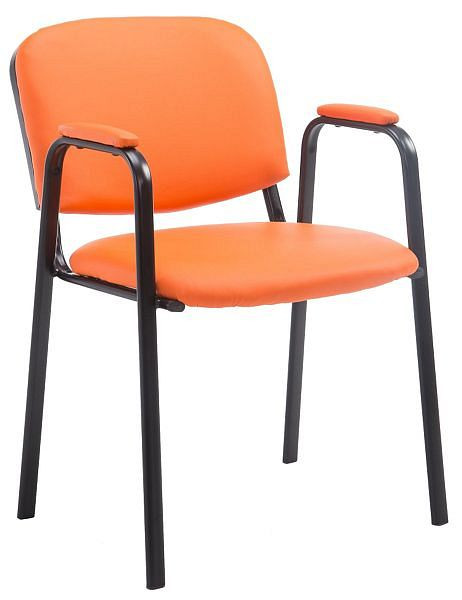 CLP Besucherstuhl Ken PRO Kunstleder, orange, 151796409