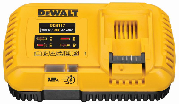 DeWalt System-Schnelladegerät für alle 18 Volt inkl. XR FLEXVOLT Akkus, DCB117-QW