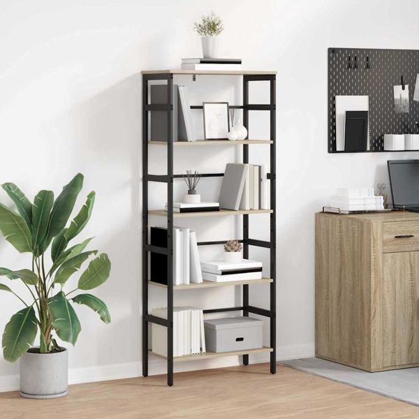vidaXL Bücherregal Sonoma-Eiche 60 x 29,5 x 149 cm Holzwerkstoff, 883929