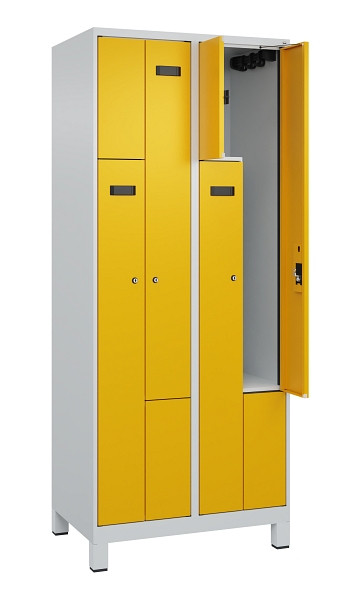 C+P Z-Spind Evolo PLUS, Füße, 4 Fächer, 1950x800x500mm, 7035/1004, Zylinderschloss, 049013-224 S10028