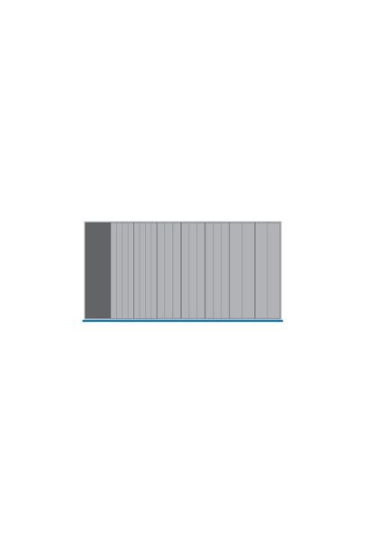 bott cubio Sortiment mit 28 Kompaktmulden 63 Steckwände, 1 Rinne mit 3 Steckwänden BxTxH: 1300 x 650 x 28 mm, Kunststoff RAL 7011, 43020031