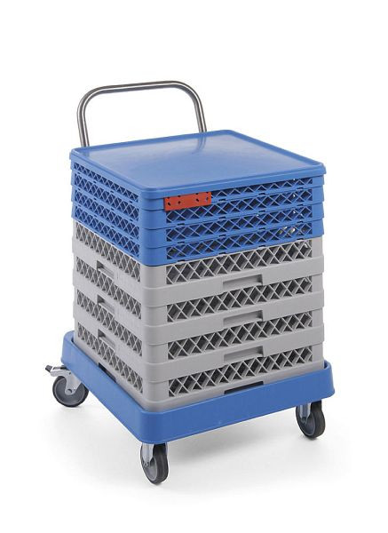 Hendi Trolley für Geschirrspülkörbe mit Griff, 4 Lenkrollen, 877197
