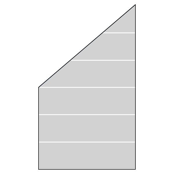 T&J RUDE-Serie Systemglas Ecke links, B1030 x H1740/870 x T8 mm, Streifen-Dekor 82, 46653