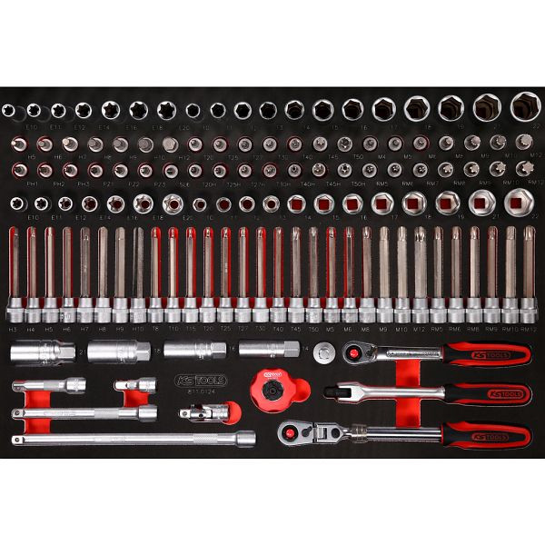 KS Tools PERFORMANCEplus Werkzeugsatz 124-teilig 3/8' Steckschlüssel, 811.0124