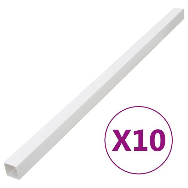 vidaXL Installationsrohre 50x25 mm 10 m PVC, Weiß, 155920