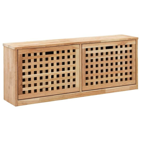vidaXL Schuhbank 94 x 20 x 38 cm Walnussholz Massiv, 247599