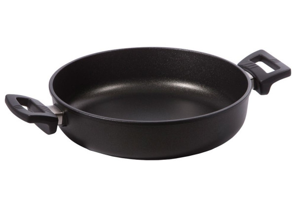 Eurolux Premium Kasserolle rund Ø 24 cm, ca. 7 cm hoch, 3.0 L, mit ergonomisch geformten Griffen, für alle Herdarten, EU524-3