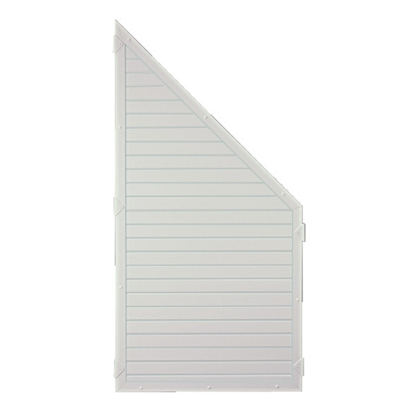 T&J LIGHTLINE KS-Zaunelement, 90 x 180/90 cm, ECKE links, Füllung weiß / Rahmen weiß, 46287