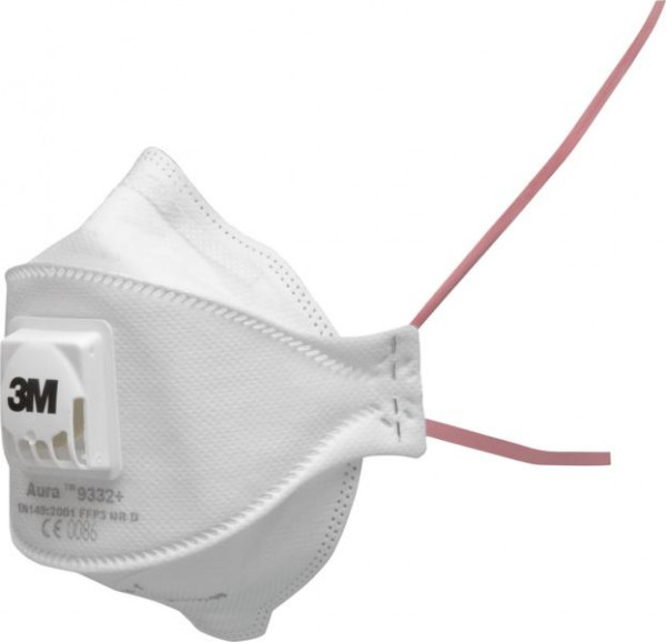 3M Aura Einweg-Atemschutzmaske, FFP3, mit Ventil, 9332+, VE: 120 Stück, 7000034715