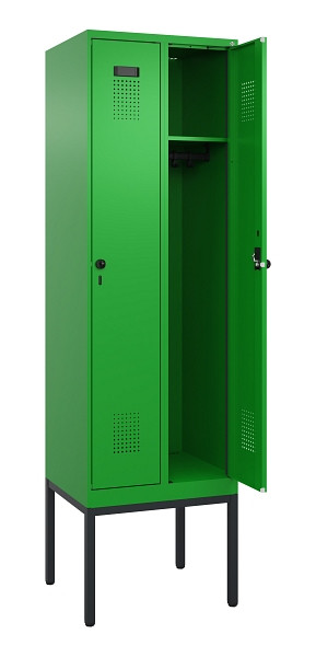 C+P Spind Evolo PLUS, Gestell, 2 Abteile, 2120x600x500mm, 6037/6037, Verschluss Drehriegel, Ablageböden 2, 0490307-20 S10026