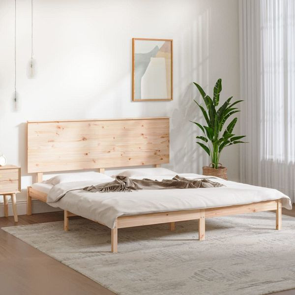 vidaXL Massivholzbett Kiefer 200x200 cm, 3104823, 8720287035732
