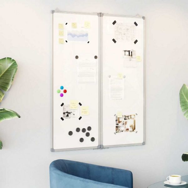 vidaXL Magnetisches Whiteboard Klappbar 80x100x1,7 cm Aluminium, 4005352