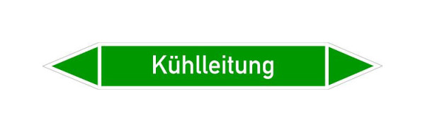 Schilder Klar Rohrleitungskennzeichen Kühlleitung, 270x37 mm Folie selbstklebend, 101447/62