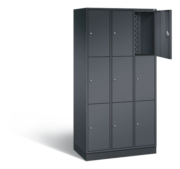 C+P Schließfachschrank Intro, H1950xB920xT490mm, Farbe: Schwarzgrau, 8370-301 S10037