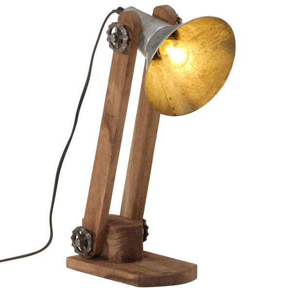 vidaXL Schreibtischlampe 25 W Vintage-Silbern 23x13x52 cm E27, 371904
