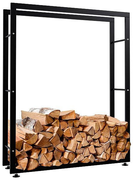 CLP Kaminholzständer Keri V2 25x100x125 mm, schwarz, 316495
