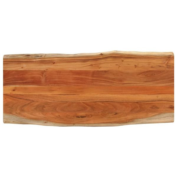 vidaXL Tischplatte 140x60x3,8cm Rechteckig Massivholz Akazie Baumkante, 370649