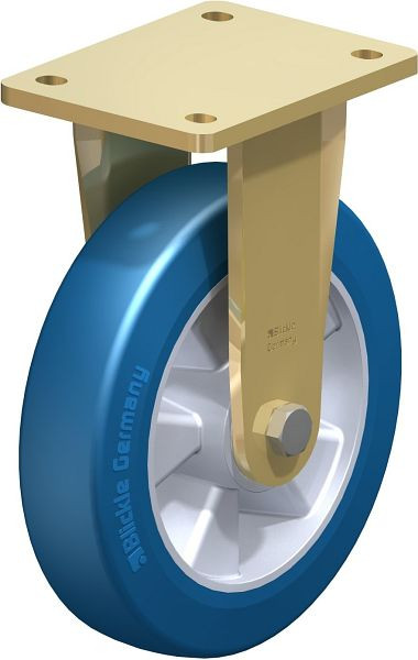 Blickle BS-ALBS 200K Stahlgeschweißte Schwerlast-Bockrolle, Blickle Besthane® Soft, Blau, 724419