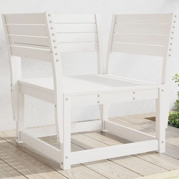 vidaXL Gartenstuhl Weiß Massivholz Kiefer, 844675, 8721012448575
