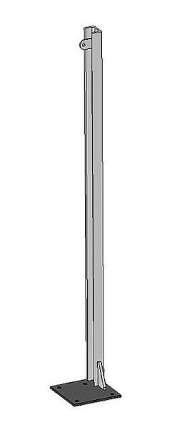 Patura U-Profil 65 x 42 x 5,5 mm, Länge 1,45 m mit Bodenplatte rechts, verzinkt, 341192