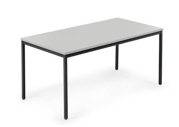 Deskin Konferenztisch PROFI MODUL, Platte Lichtgrau, Gestell Schwarz RAL 9005, B 1800 x T 800 x H 728 mm, 359440