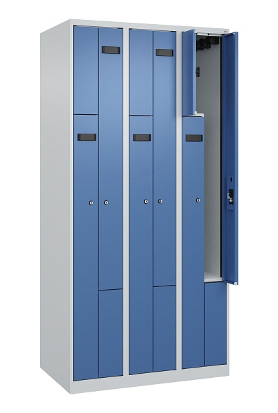 C+P Z-Spind Evolo PLUS, 6 Fächer, 1850x900x500mm, 7035/5023, Zylinderschloss, 049003-306 S10035