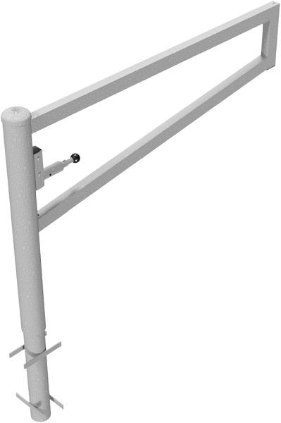 Schake Drehbare Wegesperre, zum Einbetonieren, feuerverzinkt, Gesamtbreite: 1500 mm, für Vorhangschloss, 4013_15V