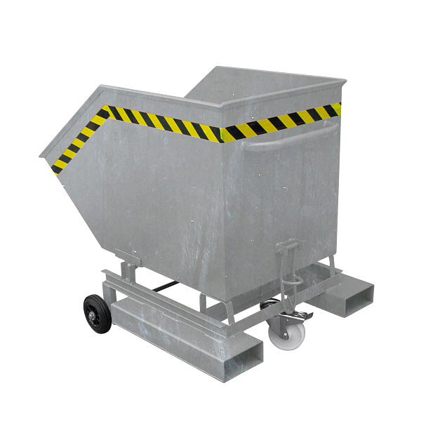 Eichinger Industrie Kastenwagen mit Rollen und Einfahrtaschen, 300 kg, 1000 Liter, feuerverzinkt, 20411200002000