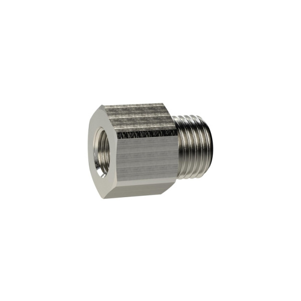 Riegler Reduziernippel lang, G 2, G 1 1/4 innen, SW 70, Messing vernickelt, 134764