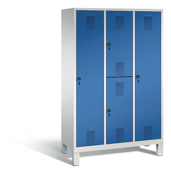 C+P Kombi-Spind Evolo, H1850xB1200xT500mm, Farbe: Lichtgrau / Enzianblau, 48610-32 S10030