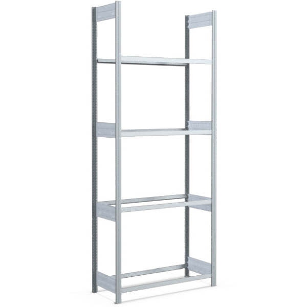 BITO Reifenregal 2499x1058x424 Grundfeld 4 Ebenen verzinkt/lose FP, 53085