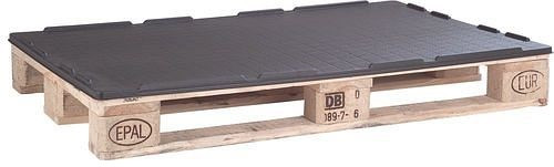 DENIOS Palettenüberzug, aus ABS-RE, 805 x 1205 x 30 mm, mit Rand, VE: 5 Stück, 312672
