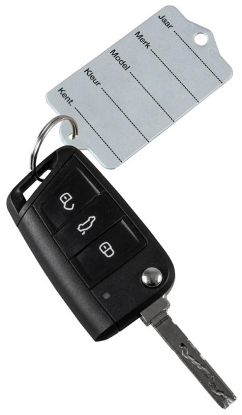 Eichner Schlüsselanhänger Profi 1 "holländisch" grau, mit Schlüsselring und 2 Permanent-Marker, VE: 1 Pack à 200 Stück, 9219-01387-140